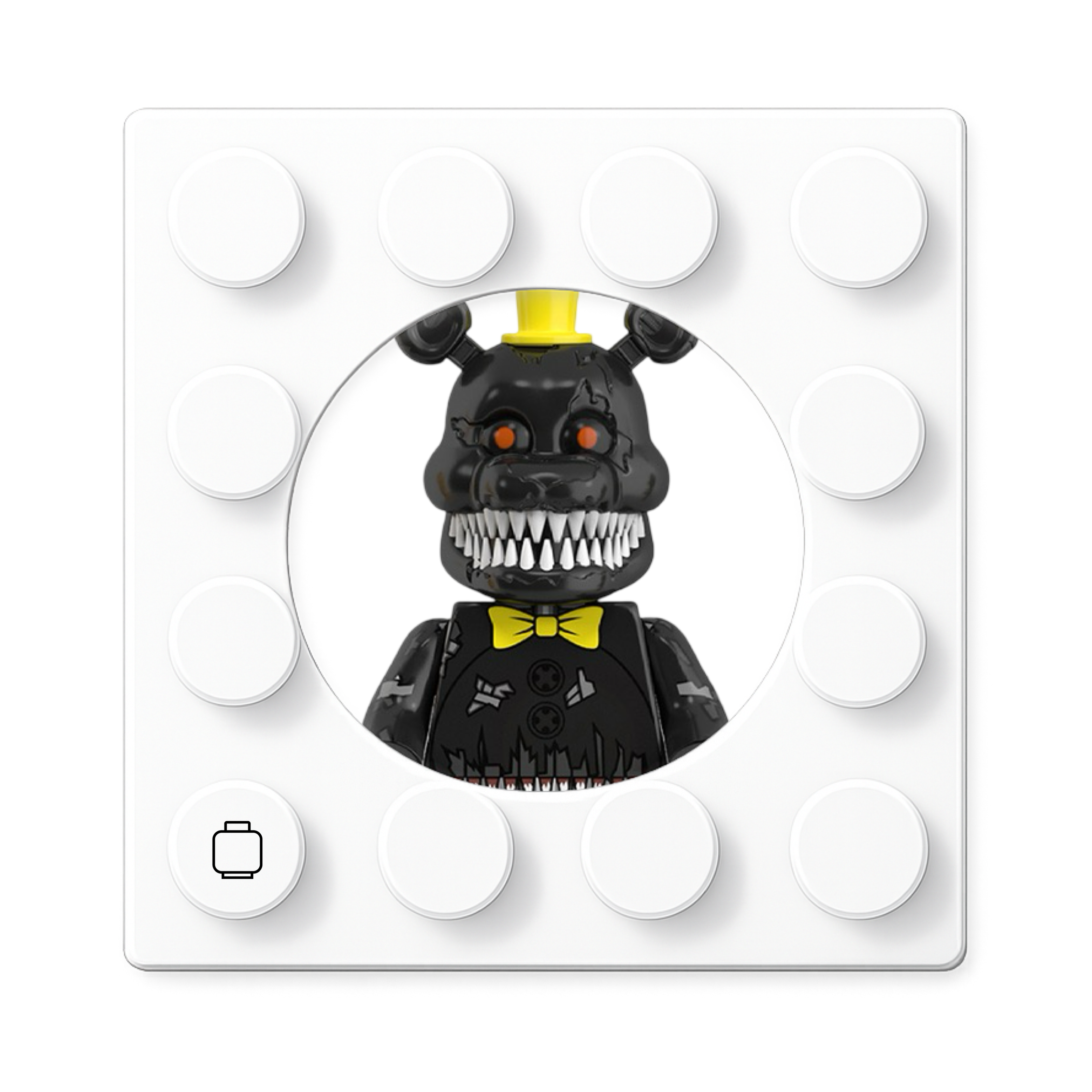 Freddy Five Nights Nightmare Animatronics Figure Toppers with 360-Degree Printing & Free Display Stand Durable Premium Plastic