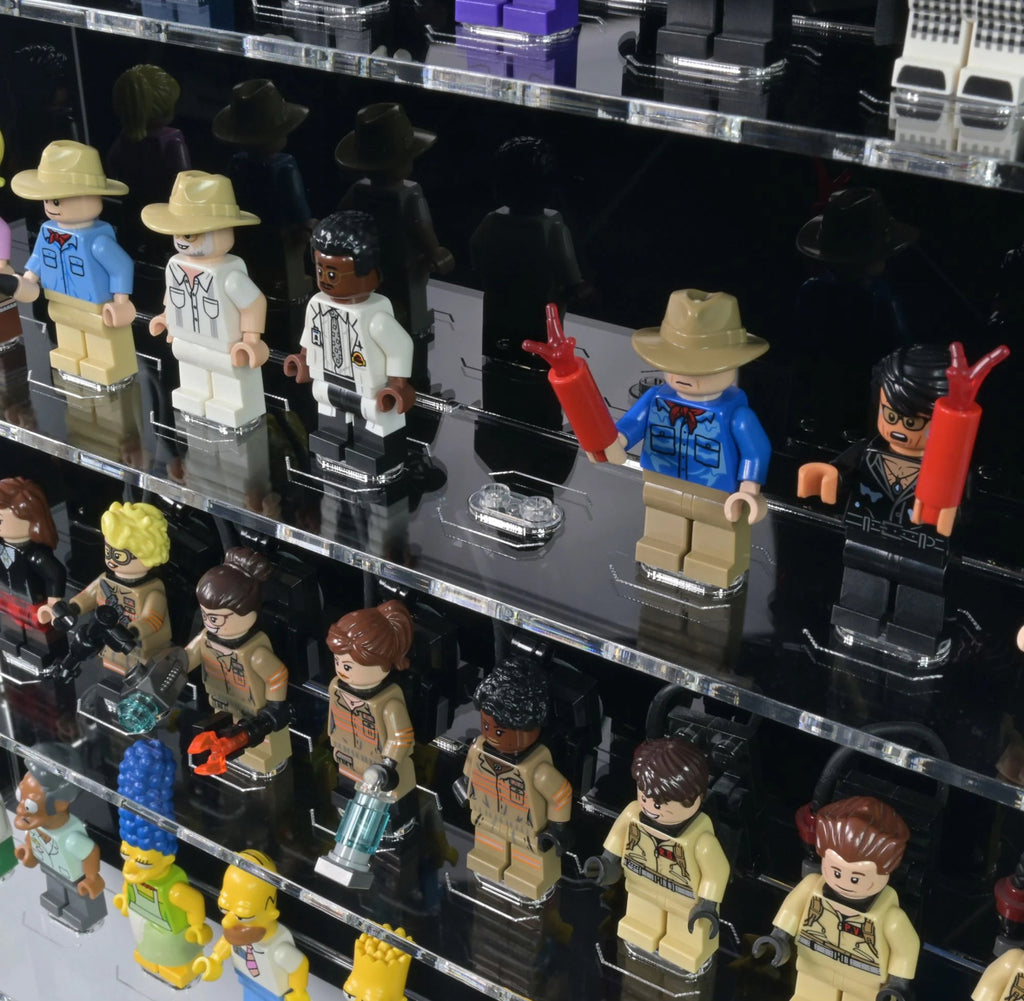 40-Figure Wall Display Case – Dustproof Minifigure Storage Frame