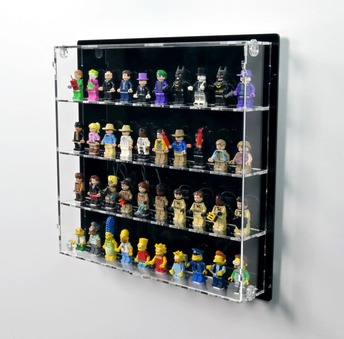 40-Figure Wall Display Case – Dustproof Minifigure Storage Frame
