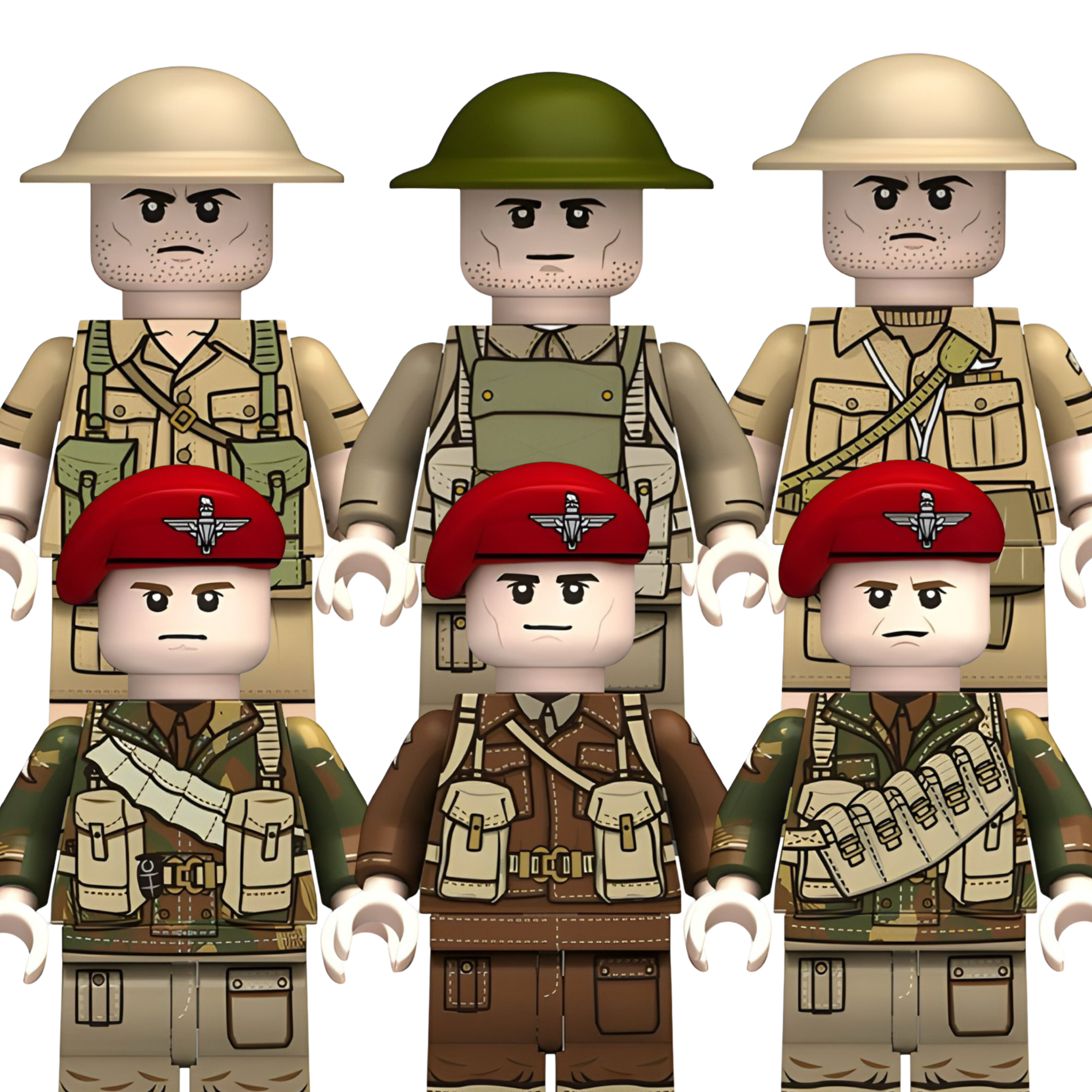 World War 2 British Soldiers (6 FIGURES)