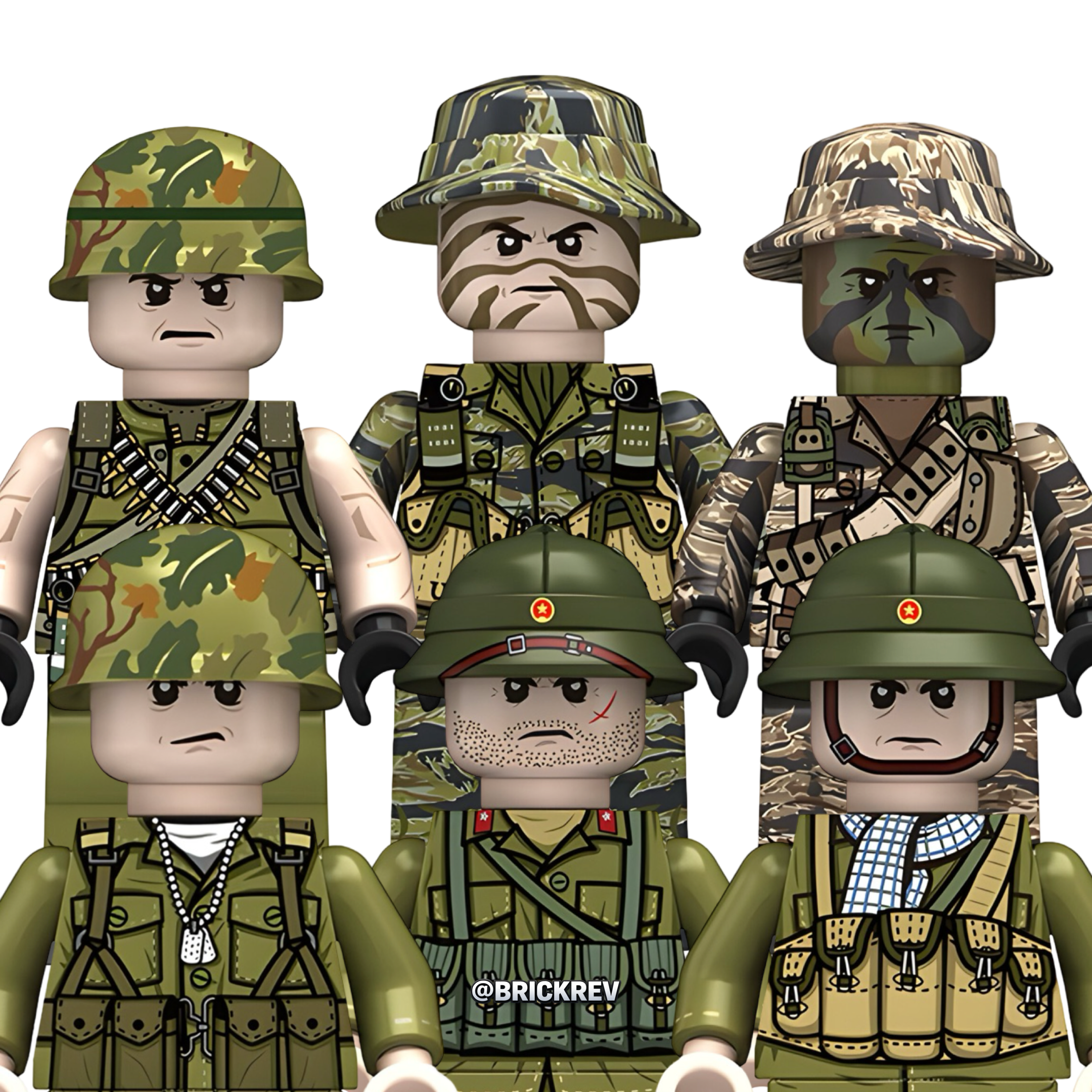 Custom Vietnam War Soldiers Blocks Toppers [FREE ITEMS]